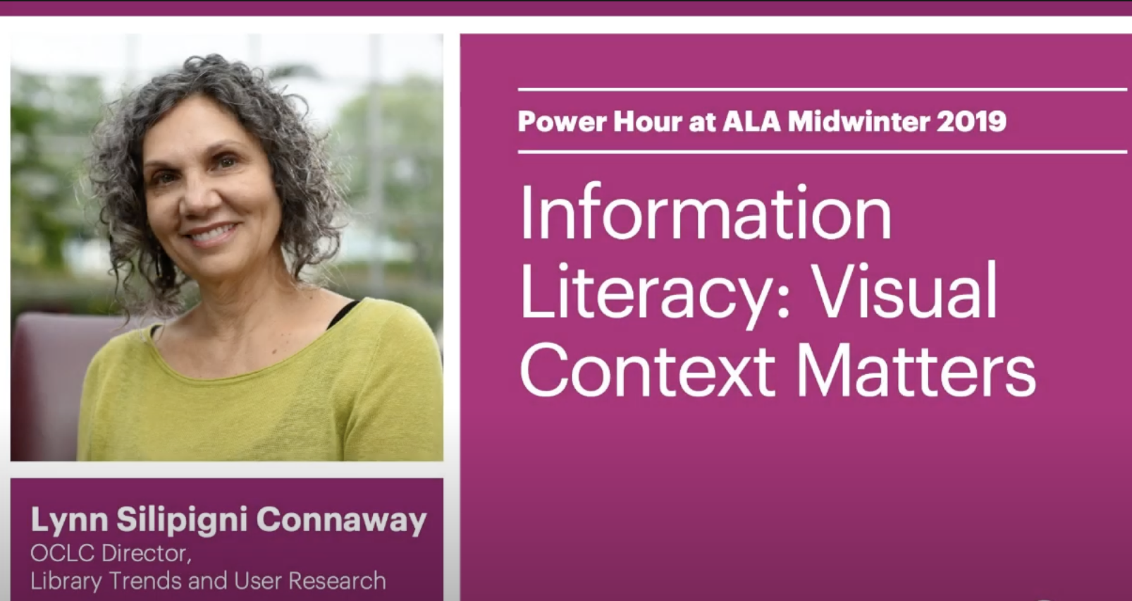 Information Literacy -- Visual Context Matters